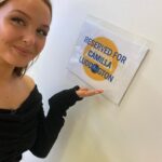 Camilla Luddington Instagram - Good Morning America this morning! Talking all things grey’s and Jo Wilson 🤗 Happy 400th! Happy finale! #greysanatomy 

Makeup @robertsesnek 
Hair @seijinyc 
Stylist @nataliehoseltonstyle 

Dress @camillaandmarc 
Shoes @katmaconie 
Earrings @tohumdesign