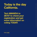Amanda Gorman Instagram - Come on, California! Today is election day for the state primaries. If you haven’t already, do your civic duty by voting today! 💛