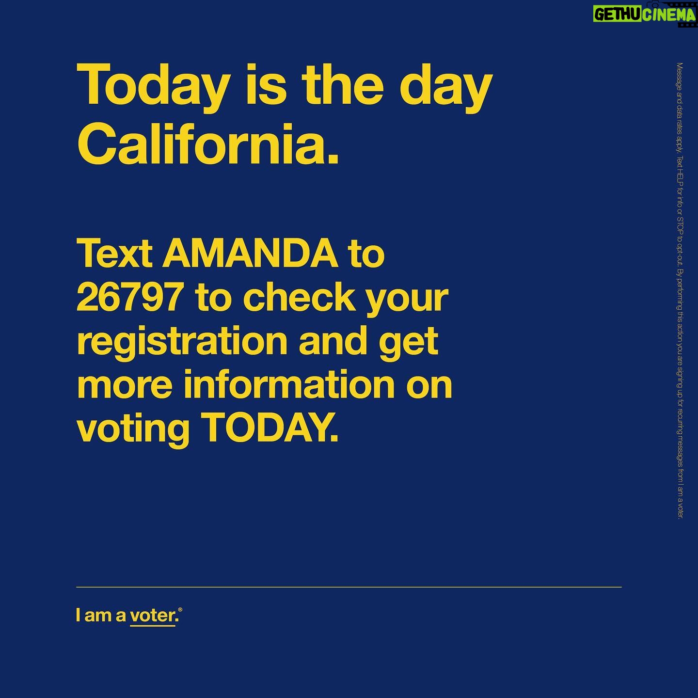 Amanda Gorman Instagram - Come on, California! Today is election day for the state primaries. If you haven’t already, do your civic duty by voting today! 💛
