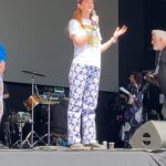 Bonnie Wright Instagram - An incredible honour representing @greenpeaceuk on The Park Stage @glastofest and taking the opportunity to celebrate the power of the collective that you feel at Glastonbury. We can take that same energy into our everyday lives, even when governments and corporations try and make us feel otherwise. We dropped a banner to world leaders: CLIMATE ACTION NOW