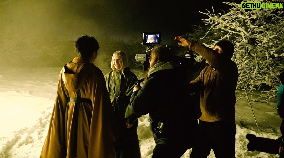 Aurora Aksnes Instagram - one of the most naturally beautiful scenes I have ever shot a video in. I feel so lucky and warm (even though the video set was very very freezing), but my heart is full of happiness to have shared this moment with @imqingfeng ❄️⚡️ :)