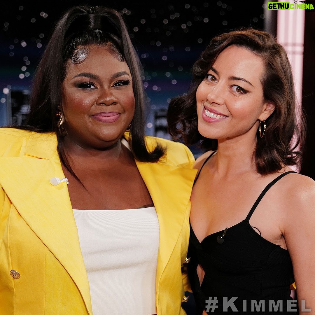 Aubrey Plaza Instagram - Thanks for having me and accepting me for who I am @jimmykimmellive hosted by the fabulous and hilarious @nicolebyer who is now one of my favorite hosts EVER ššš Go see Emily the Criminal in theaters this weekend!!!!
