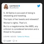 Leah Remini Instagram - Please share this post in your Instagram stories. I have also linked to this thread in my stories. We’ve brought a lot of attention to Salma’s case in the last 24 hours and we need your help to keep her on people’s minds. 

@visitsaudi @saudi.mt