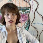 Milla Jovovich Instagram - Back home and painting on walls again! Can’t wait for my inspiration twins to come and add to the chaos @theactualfifipoubelle and @bibipoubelle! I’ve known these two artists since 1st grade and they were the ones who inspired me to start drawing way back when. I’m lucky to still have them in my life. Hang on to the the people who inspire you. They make life a joy! #millajovovich #diyart #bestfriends ❤️❤️❤️