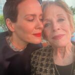 Sarah Paulson Instagram – True honor to be there. 
Thank you @televisionacad 
True honor to wear the magical creation of @nicolasghesquiere  @louisvuitton 
@karlawelchstylist 
@adambreuchaud 
@bridgetbragerhair 
@carasoin 
@hollandvtaylor ❤️
@msmelanielynskey 
@boucheron
@kristiestreicher