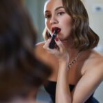 Maude Apatow Instagram - Still dreaming about this look! My go-to red is the @Armanibeauty Lip Power in shade 400 💄 #Armanibeauty #ArmaniBeauties #ArmaniLipPower