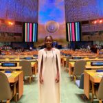 Amanda Gorman Instagram - Still in awe that I had the honor of speaking beside these lovely ladies @unitednations #GeneralAssembly this week as a supporter of @unicef . By supporting the Sustainable Development Goals, we share a universal call to action to end poverty, protect the planet, and pursue peace. I can’t tell you how many times I’ve been told a single poem can’t change the world. What I know is that if you look closely enough, the world IS changing—there are movements and actions waiting for our involvement, spearheaded by future generations. And I can’t imagine anything more worthy of naming, celebrating, writing, believing, and joining. 💛🙏🏿🇺🇳🌍

EXCERPT FROM “AN ODE WE OWE: A POEM FOR HUMANKIND” 
 
We must go the distance,
Though this battle is hard and huge,
Though this fight we did not choose,
For preserving the earth isn’t a battle too large
To win, but a blessing too large to lose.

This is the most pressing truth: 
That our people have only one planet to call home
And our planet has only one people to call its own.

We can either divide and be conquered by the few,
Or we can decide to conquer the future, 
	And say that today a new dawn we wrote, 
	Say that as long as we have humanity,
We will forever have hope.