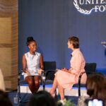 Amanda Gorman Instagram - During last week’s UN Goals Week, I was honored to join the @esteelaudercompanies and the @UNFoundation for a discussion on the power of partnerships in advancing gender equality and impact. Through WRITING CHANGE, our initiative to advance literacy as a pathway to equality and social change, we hope to continue to be an example of great partnership, and what we can do when we do it together.

#WritingChange 💛