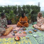Danai Gurira Instagram - #GMAinGhana! What a pleasure to join @robinrobertsgma on a tour of beautiful Accra - celebrating a thriving modern Africa and seeing the connection #BlackPanther’s Wakanda has to real life African innovators. From meeting with Ghana’s Second Lady Her Excellency Samira Bawumia (@sbawumia) in Black Star Square to visiting important historical and cultural sites to bringing Robin to visit one of my fashion designer favorites, @aisha_ayensu, Founder and Creative Director of @christiebrowngh - not to mention getting a taste of the globally decorated @chef_binta’s culinary excellence with some flavorful jollof rice @dineonamat - this was an exceptional experience.
 
I would also like to introduce you to a piece of Africa’s future: David Alabo (@davidalabo) - Afro-futurist/surrealist, digital artist, and activist - along with the amazing @freedomskateparkgh. I was floored by his work, his passion, and his vision. Get to know this young man and this incredible project.
 
Last but not least, I’m amazed by the entrepreneurial, techie brilliance that is Baboa Tachie-Menson (@_baboa). The work she is doing with @balm.labs creates sustainability in the fashion space and inspires other women in tech around the world to make their mark.
 
“Ghana is a good place.” Thank you for having me, @goodmorningamerica. #GhanaLove