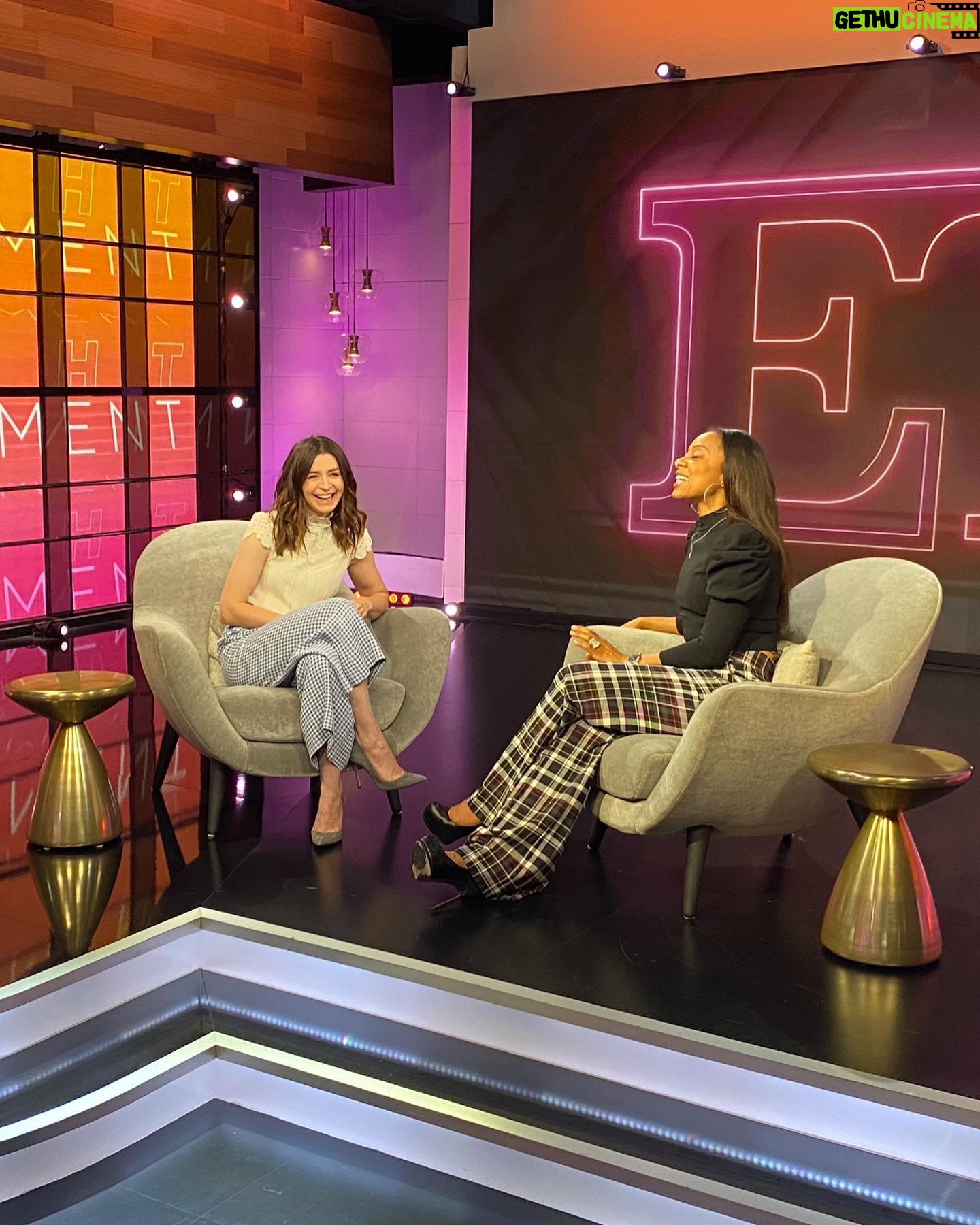 Caterina Scorsone Instagram - Had a delightful time with the incredible @nischelleturner at @entertainmenttonight last week. We agree on a bold trouser statement among many other things. 💛💋