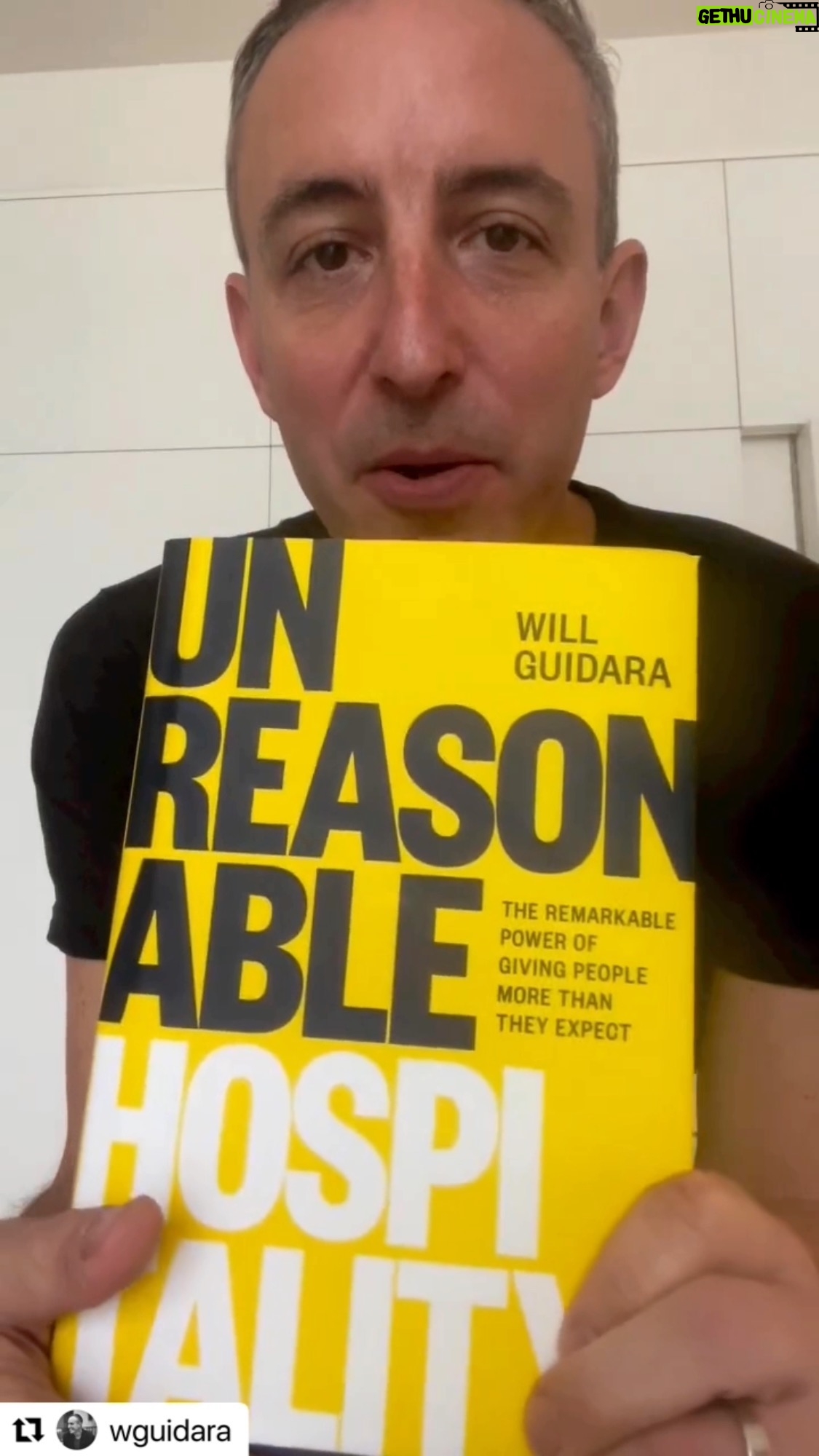 Lena Headey Instagram - This great dude. Warmth and immediacy, kindness, inclusivity and next level human being ness makes you want to have what’s he’s having .. He wrote a book, it’s an extension of his greatness … @unreasonablehospitality … Get it .. Give it … World needs more @wguidara 🥳⚡️⚡️⚡️💥❤️