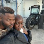 Danai Gurira Instagram - To my dearest brother, how I love you so. Happy Birthday! You astounding, talented, wonderful hearted man. And thanks for keeping me warm on set with your fuzzy adornments. Love always, your Bald Headed Demon.
