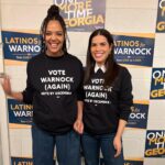 Tessa Thompson Instagram - We’re just two professional actresses who’ve forgotten how to pose naturally standing in front of Georgia asking her to vote now for @raphaelwarnock 

Early voting ends Dec 2nd. Election Day is Tuesday Dec 6th. #voteearly #georgiarunoff