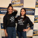 Tessa Thompson Instagram - We’re just two professional actresses who’ve forgotten how to pose naturally standing in front of Georgia asking her to vote now for @raphaelwarnock 

Early voting ends Dec 2nd. Election Day is Tuesday Dec 6th. #voteearly #georgiarunoff