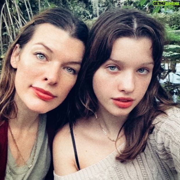 Milla Jovovich Instagram - Never thought a trip to the botanical gardens would make the kids so peaceful and introspective. We all wandered through the humid environment and the little ones would sit so still waiting for the fairies to come out of hiding. The girls watched the reflections of the plants and leaves in the pools of water, speaking in whispers. I took the opportunity to snap some beautiful, poignant pictures that I knew captured the mood we all felt. Some places have magic. You can feel them. Kids feel them even stronger and react in unexpected ways. My own who are usually chatterboxes just perched in out of the way places and let the garden speak to them in its warm, languorous, embracing way. And it all felt exactly as it should. And it all felt just right. Xo m❤️