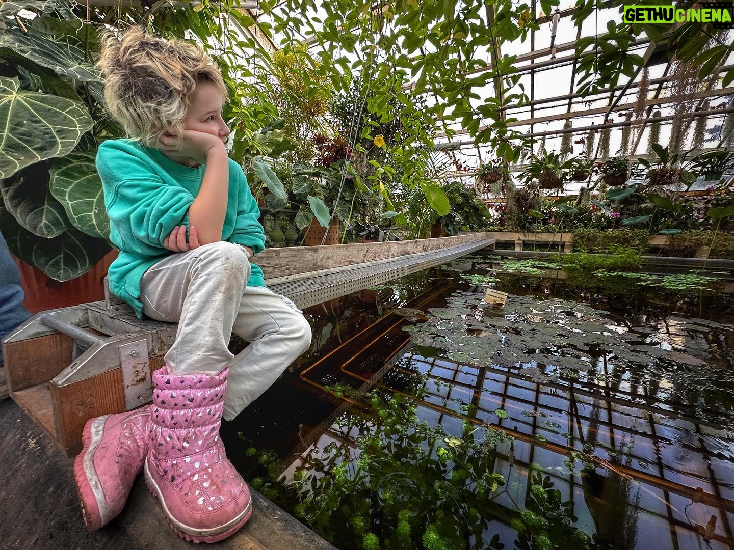 Milla Jovovich Instagram - Never thought a trip to the botanical gardens would make the kids so peaceful and introspective. We all wandered through the humid environment and the little ones would sit so still waiting for the fairies to come out of hiding. The girls watched the reflections of the plants and leaves in the pools of water, speaking in whispers. I took the opportunity to snap some beautiful, poignant pictures that I knew captured the mood we all felt. Some places have magic. You can feel them. Kids feel them even stronger and react in unexpected ways. My own who are usually chatterboxes just perched in out of the way places and let the garden speak to them in its warm, languorous, embracing way. And it all felt exactly as it should. And it all felt just right. Xo m❤️