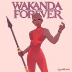 Danai Gurira Instagram - Great rendition of my favorite unitard to date! I absolutely love seeing all of the incredible #fanart online. Thank you for sharing your talent @janddrawn! #WakandaForever