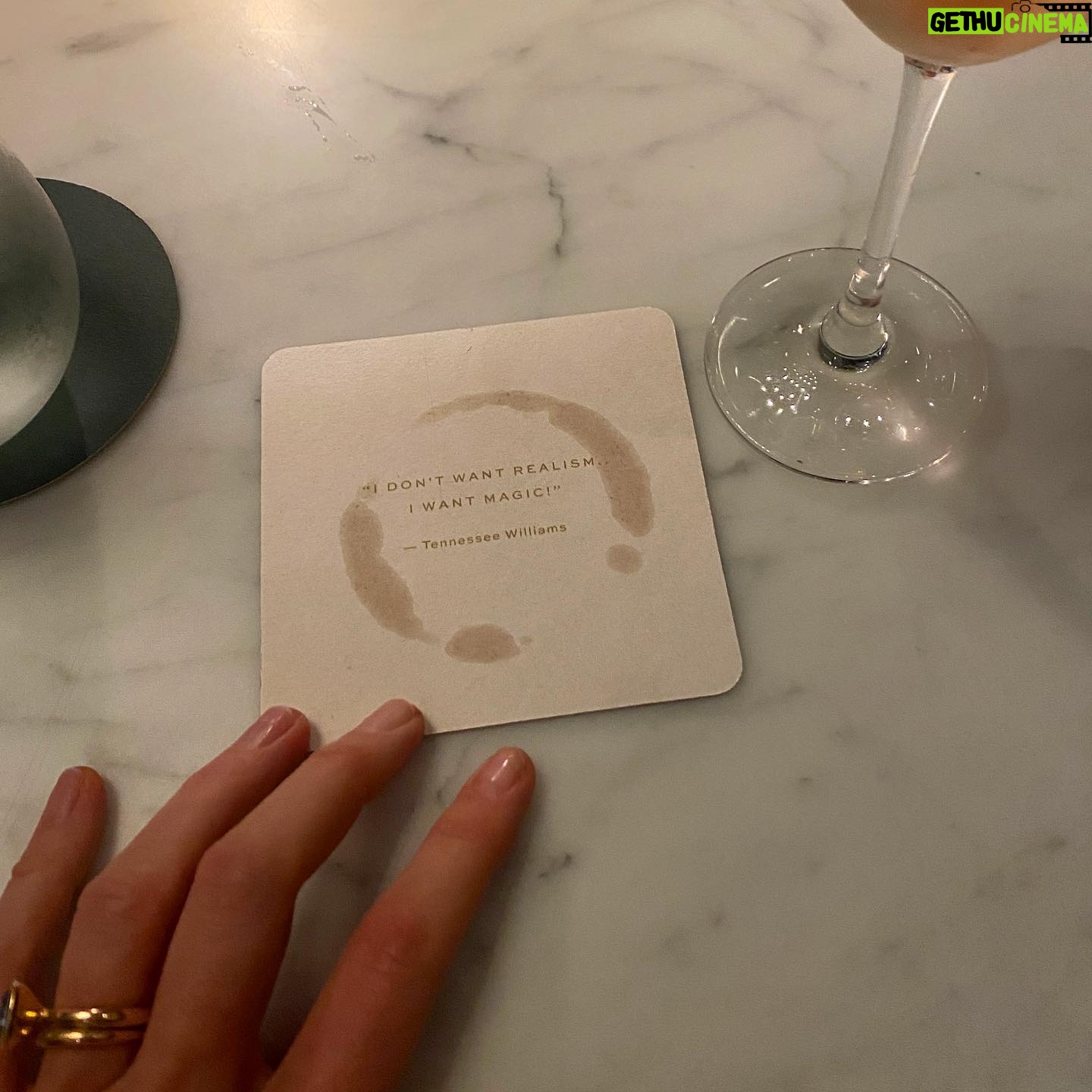Bonnie Wright Instagram - Thank you for having us @fshotelneworleans Just like my coaster said 🍸 ”I don’t want realism…I want magic” and that’s exactly what we found in New Orleans ✨#FSNewOrleans thank you @thealist.us for orgainzing!