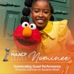 Amanda Gorman Instagram - I’m so thrilled to have been nominated by @naacpimageawards for the category of Outstanding Guest Performance! 

My time as a guest on @sesamestreet was everything you’d expect—it was a magical experience full of fun, laughter, and learning, and I’m so thankful to them for having me 💛 

If you enjoyed my visit to Sesame Street, you can vote at the link in my bio!