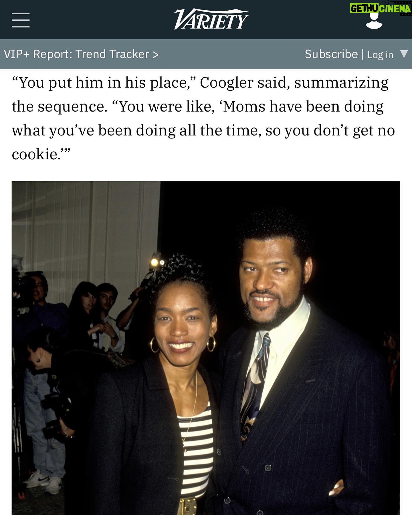 Angela Bassett Instagram - 🙏🏾♥️🙏🏾 Now this is some love right here! Thank you #laurencefishburne!