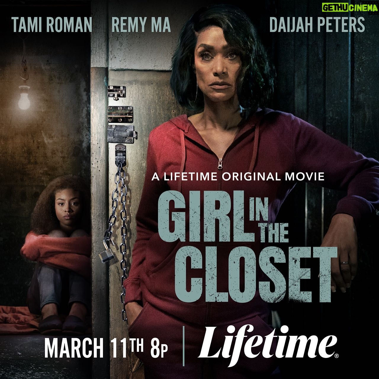 Tami Roman Instagram - Mark your calendars π the premiere of my new movie, #GirlInTheCloset premieres Saturday, March 11th only on @lifetimetv Inspired by actual events, you wonβt want to miss it!
Thanks @directorcourtney @swirlfilmsig @remyma @daijahpeters #NickRoses, my glam @therealtashad @tashamackmua all the cast & crew, it was an amazing experience π