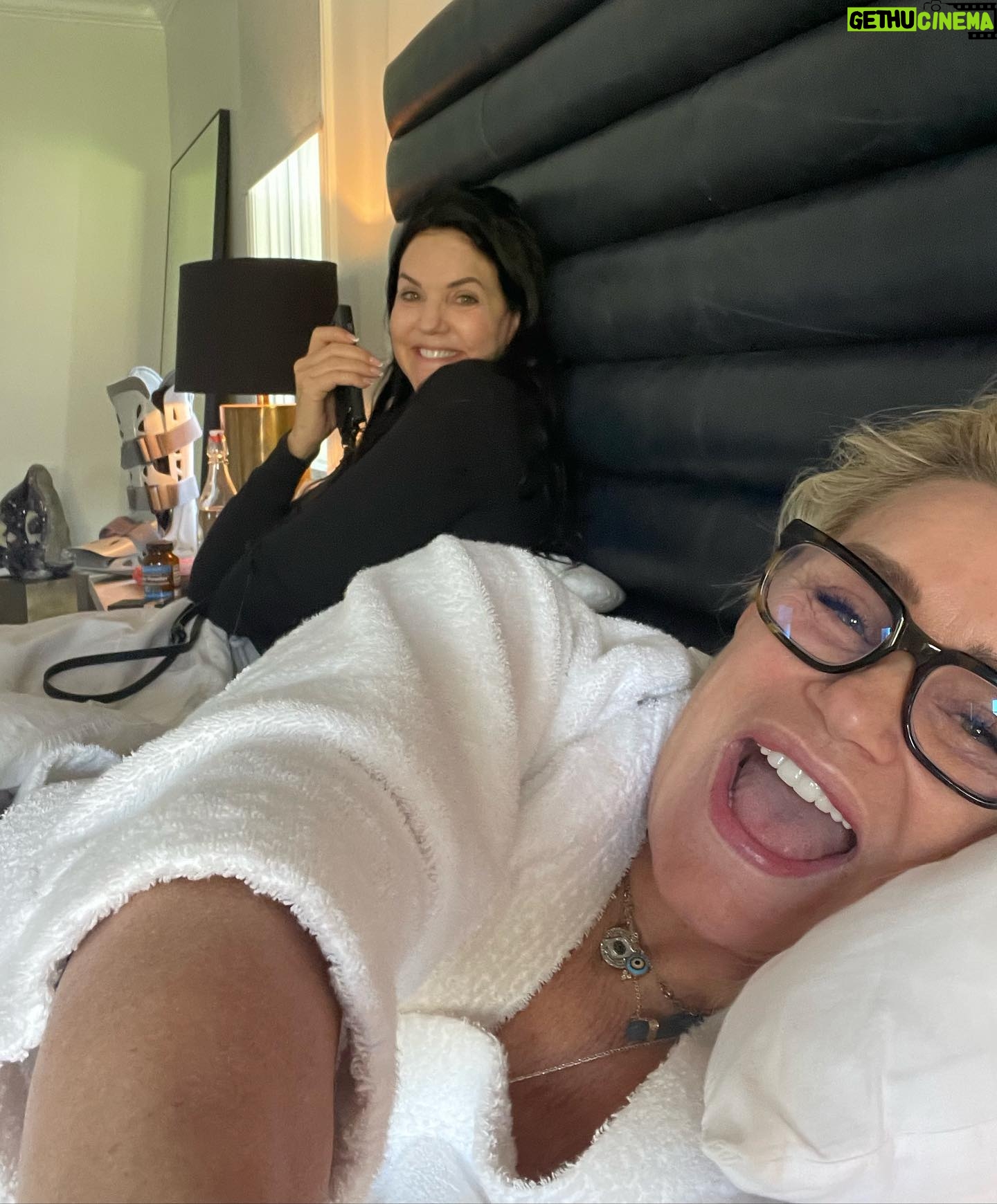 Yolanda Hadid - 251.4K Likes - ❤️Living life, present and in the moment…. After my 10 month social media detox i am trying to figure out a healthy way of connecting with my online community without making it a daily thing because posting and engaging in social media can take up too many hours of my day. Maybe its the escape of the everyday struggles we all face but it also makes you disassociate from real life connections, missing out on real time conversations and blessings. I don’t know the answers but i do see the red flags, it seems like crack cocaine for the brain and the addiction is real….
I believe that there is a lot of mental health issues attached to it as well, sensory overload of the nervous system and feelings of not being good enough in comparison to others. Steve Jobs did not give a iphone to his own kids for a very good reason… Only In time will we learn the consequences of phone and social media addictions, in the mean time try to stay present, enjoy your family time, have a cup of coffee with a friend, put your phone away when you are with young children, make those around you feel worthy of your time and attention so together we can see all the beauty life has to offer….