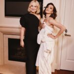 Aubrey Plaza Instagram - Best dress ever! Best date ever! Best team ever! Thank you @michaelkors for this beautiful custom dress making me feel like a 70’s movie star 🤎🤎🤎
Jewelry by @mouawad 
Styled by @highheelprncess 
Makeup by @kathyjeung 
Hair by @marktownsend1 
Color @traceycunningham1 
Nails @jolene.b.nails
