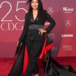 Angela Bassett Instagram - Hey Everybody you good? Had a great fun time at the @costumeawards early this week! Thank you for honoring me with the Spotlight  Award. I really meant it when I said Costume designers are the ultimate partners in filmmaking! We actors truly are “Naked without YOU!”
