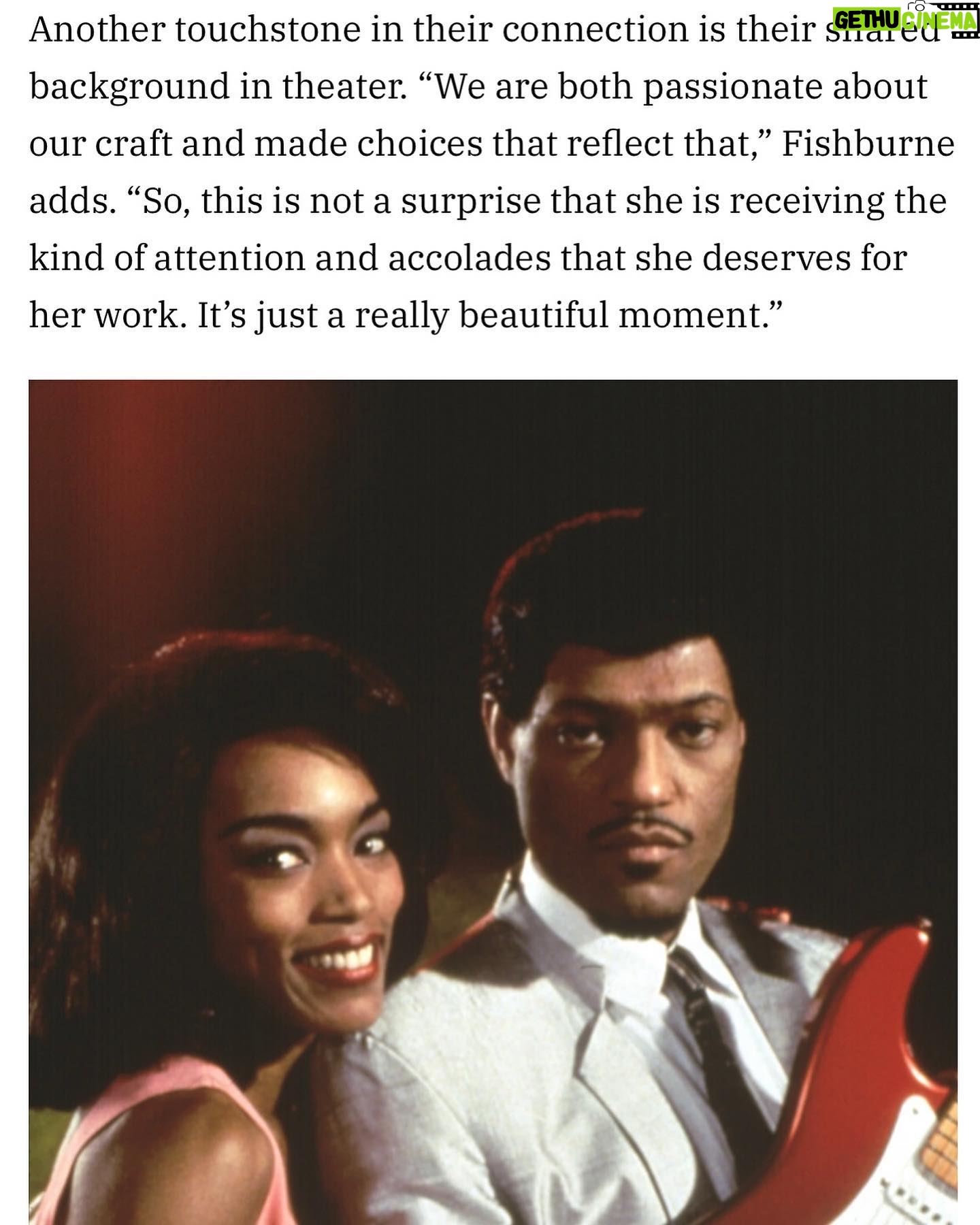 Angela Bassett Instagram - 🙏🏾♥️🙏🏾 Now this is some love right here! Thank you #laurencefishburne!