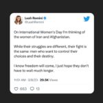 Leah Remini Instagram – On International Women’s Day, I wanted to bring attention to the women of Iran and Afghanistan. In Iran, months after the murder of Mahsa Zhina Amini, Iranians continue to fight for their freedom. But misogynistic forces, mainly in the Islamic Republic government, continue to suppress the voices of Iranians, especially women, and girls. The outbreak of poisonings in girls’ schools across Iran has made me sick. Please read the article I’ve linked in my stories to learn more. Unfortunately, this criminal tragedy isn’t being discussed enough. 

In Afghanistan, since the Taliban took over again, the status of women and girls concerning their human rights has declined dramatically. According to the UN, Afghanistan is now the most repressive country for women and girls. The women and girls of Afghanistan feel abandoned by the world. To learn more about their perspective, please read the story linked in my stories. 

#internationalwomensday #iran #afghanistan