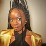 Danai Gurira Instagram - Flashback to my day of birth this year (Feb. 14th) adorned in the elegant & chic fashions that are @GabrielaHearst. Wearing her garments all day along with attending her Autumn/Winter 2023 collection show AND after party at #NYFW were glorious ways to celebrate my birthday. Thank you for having me at your show! 🖤