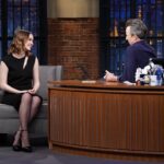 Maude Apatow Instagram - thank you for having me @latenightseth ❤️ 4 more weeks at @littleshopnyc 🥺