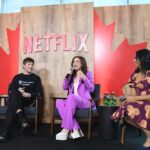 Anna Cathcart Instagram - when there’s a room full of canadians great things happen.  also a lot of people say sorry.  so honoured to have spoken at the grand opening of the first canadian netflix office!! 🇨🇦🤍 such an incredible night, my little canadian heart is so full! (also what there’s an office room NAMED AFTER KITTY??)
