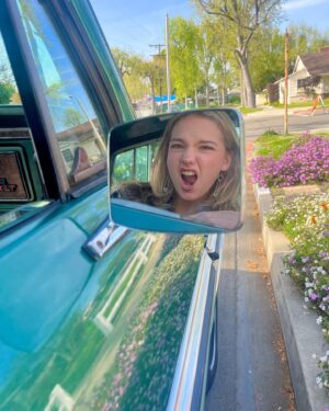 Jayden Bartels Instagram - I made guy groove drive me around in this cool truck then we got sharkys and this goof got every possible salsa you could get plus just carrots? on the side? an experience (also new YouTube video is up😋)