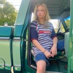 Jayden Bartels Instagram - I made guy groove drive me around in this cool truck then we got sharkys and this goof got every possible salsa you could get plus just carrots? on the side? an experience (also new YouTube video is up😋)