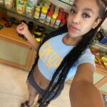 Priah Ferguson Instagram – 🇯🇲 spiced. 
ps. don’t take my shirt literally😭