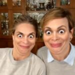 Sarah Paulson Instagram - Amanda Peet vs Sarah Paulson – SPIT TAKE CHALLENGE! 🤣💦