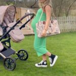 Dani Dyer Instagram - I cannot wait to push my girls around in this 💕 My Giraffe Tandem Pushchair - Available Summer 2023 #ad
