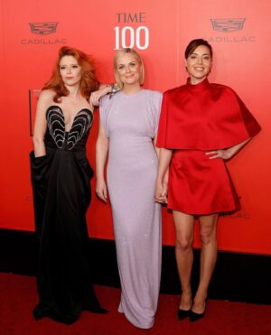 Aubrey Plaza Instagram - Thank you @time for including me on your list and throwing a great party. It was so fun to meet such talented and inspiring people…. and thank you to my team ❤️

styling @highheelprncess 
makeup @rebeccarestrepo 
hair @rheannewhite 
nails @pattieyankee 
dress @carolinaherrera 
@time article by #amypoehler