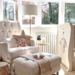 Dani Dyer Instagram - Our baby girls nursery🥺🥺 After working with Abby from @gingernestinteriors_kids for Santi’s playroom, I knew I’d love to work with her again for the twins Nursery & yet again she hasn’t disappointed. 💖
I absolutely love everything about their Nursery - It’s the perfect princess haven & I can’t wait for the girls to be here to enjoy it with them. 

I’m so glad Abby took me out of my comfort zone to wallpaper the ceiling - it looks so gorgeous!! Something I’d never have thought of! All the items are everything & more that I could have imagined! 

Ginger Nest Interiors is an affordable virtual interior design service, you can be anywhere in the world to use it. I would highly recommend if you’d like the best space for your kiddies! 

I have added the brands we used down below for you all which is not an AD I am just so happy with everything we have got💖

Interior Design: @gingernestinteriors_kids
Cots & dresser - @naturalbabyshower
Wallpaper - @johnlewis 
Rocking chair & Stool - @theluxurynursery
Side Table - @shropshire.design
Canopies - @westholmeinteriors
Cot Mobiles - @popsidaisickle 
Changing Mat - @scandiborn 
Wall Balloons - @rose_and_moo 
Bunny - @jellycat 
Gold star wall stickers - @littlecloud.kids 
Rug - @laredoute_uk 
Shelf - @potterybarnkids
Cot sheets - @potterybarnkids
Star cushion - @scandiborn 
Rattles & hanging bear - @hmhome
Baby blocks - @gingerrayuk
Blankets - @babbico 
Wall paint - @littlegreenepaintcompany 
Pink frill baskets - @jdwilliamsuk
Seagrass baskets - @sazyuk 
Knot cushion - @nordicnest
Heart wall hooks - @etsyuk
Floor lamp - @lightsandlampsdotcom 
Bunny mirror - @vertbaudetuk