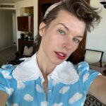 Milla Jovovich Instagram - Date night!! Finally got a chance to leave it all behind and get swept away by my hubby for a night away from home!🥰 Happy Saturday everyone!❤️❤️❤️