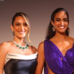 Amina Khalil Instagram - This is a BIG thank you to @angenieuxlenses for having me here at @festivaldecannes it was truly a beautiful experience… I was there at the Pierre Angénieux Tribute presenting the Encouragement Award to the lovely @hayawkhairat and was lucky enough to see the amazing Barry Ackroyd @backroyd_bsc Thank you so much, it was an honour and a night i’ll never forget 🤍 🙏🏼 Haya, I am so proud of you. And Im so humbled that I got to share this experience with you. You are such a cool artist. And like I said: I see you. I appreciate you. And this is just the beginning. Keep sharing the magic. Bravo Hayoush ! 👏🏼❤️