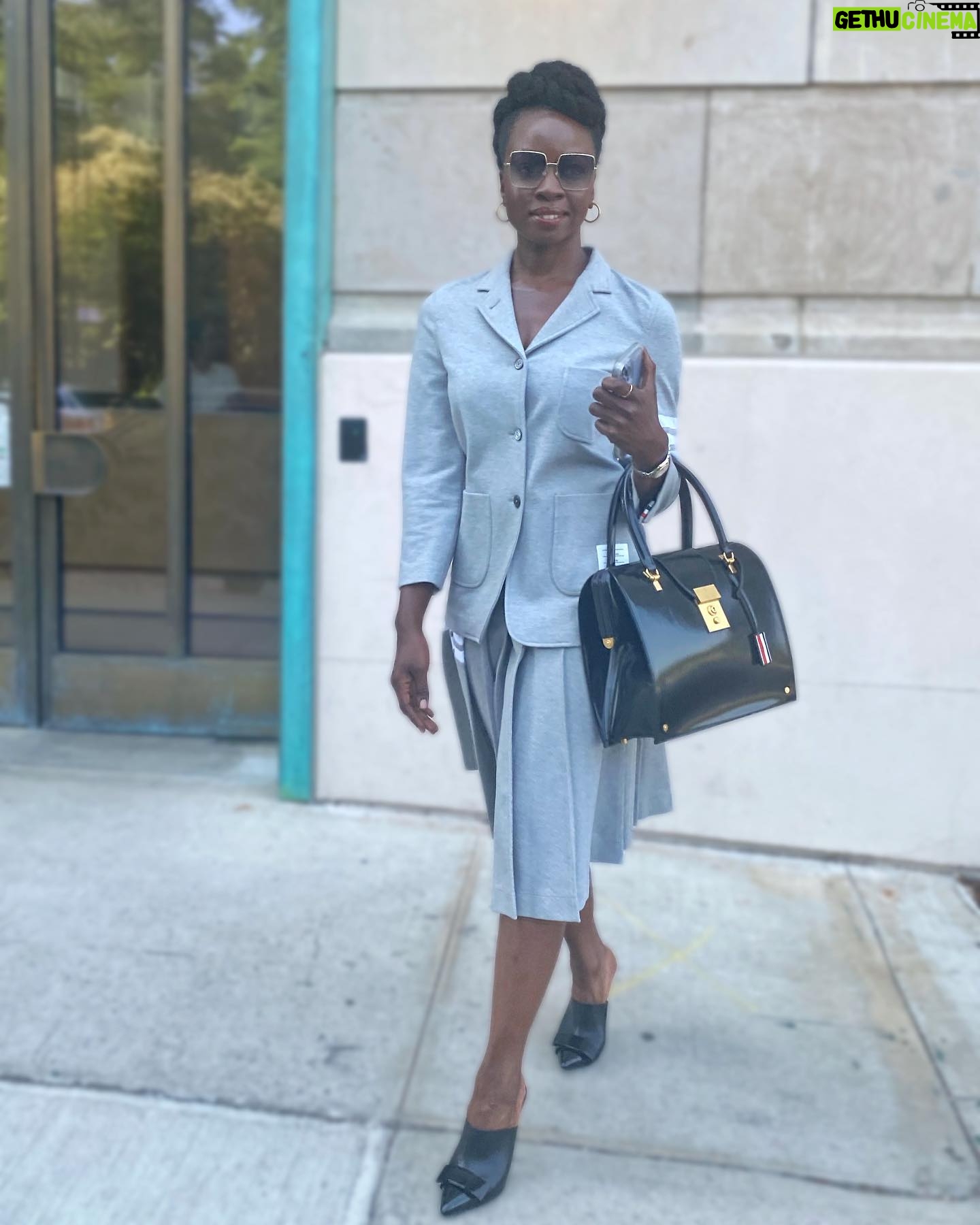 Danai Gurira Instagram - This Thom Browne outfit was really Thom Browne-ing last night! It's my kind of power suit... fun and chic all in one!!