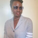 Danai Gurira Instagram - This Thom Browne outfit was really Thom Browne-ing last night! It's my kind of power suit... fun and chic all in one!!