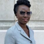 Danai Gurira Instagram - This Thom Browne outfit was really Thom Browne-ing last night! It's my kind of power suit... fun and chic all in one!!