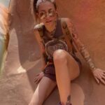 Paris Jackson Instagram - grateful i get to go home with my sides hurting from laughing so hard, feet hurting from walking so far, and the beautiful star-speckled reminder that none of our day to day bullshit matters even a little bit 🏜