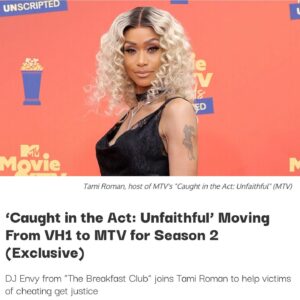 Tami Roman Instagram - @mtvunfaithful JULY 11th 9pm! #CaughtInTheAct #MTVUnfaithful RETURNS for Season 2 to our new home on @mtv