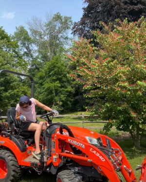 Lauren Cohan Instagram - “Traded the van for it straight up… I can get 70 miles to the gallon on this hog.”