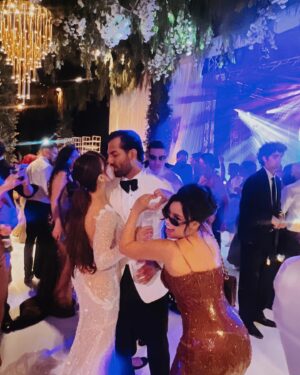 Cierra Ramirez Instagram - oh, how i love your love @iluvsarahii & @ayyysebas! cheers to one of the most pinterest worthy weddings i’ve been to & to a lifetime of happiness! 💍🤍

also shoutout to @hairbybethy for slaying my hair