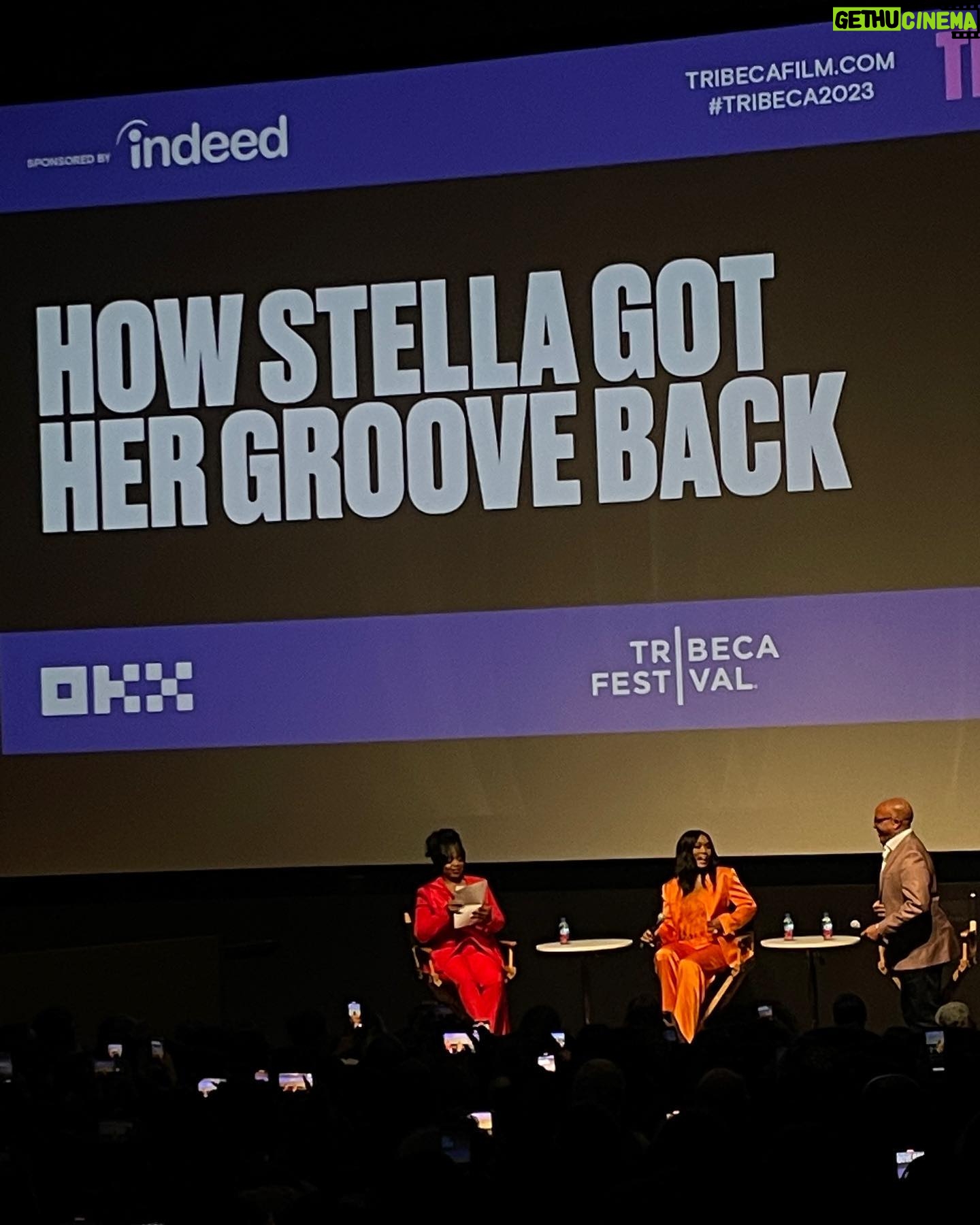 Angela Bassett Instagram - Hey Everybody you good? Many thanks to #Tribeca2023 for taking me down memory lane last night as we celebrated #HowStellaGotHerGrooveBack! 25 years ago we made some magic y’all! (Review link in bio!) xoAng